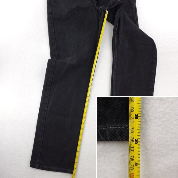 Levi's Vintage 505 Jeans 90s Black Regular Straight Leg Men's "31x30" Real 30x30 - Picture 6 of 11